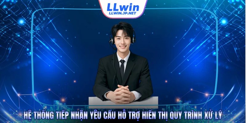 Hệ thống tiếp nhận yêu cầu hỗ trợ hiển thị quy trình xử lý